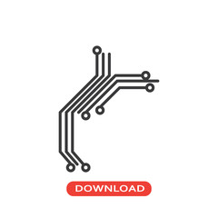 Circuit print for electronic products icon