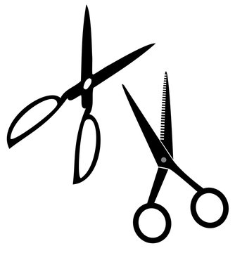 Scissor icon silhoutte