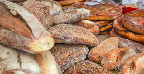 a lot of breads in the shop