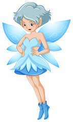 Obraz na płótnie Canvas Fairy in blue dress