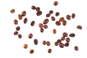 Coffee beans isolated on white background