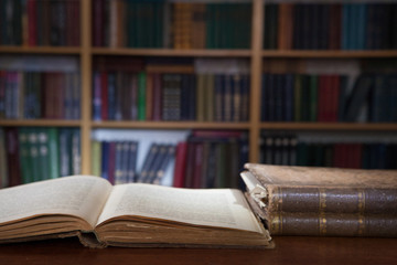 Old books in the Library .