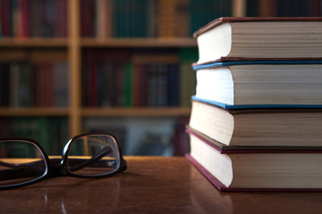 Old books in the Library .