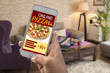 Pizza mit Smartphone über App bestellen Lieferservice