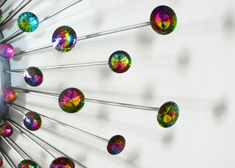 Radiating coloured glass shiny abstract