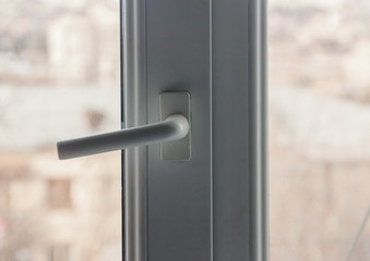 Home window handle closeup