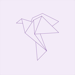 Origami pigeon paper art