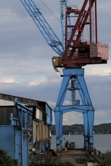 Kran, Werft, Schiffswerft, Dock, Pier