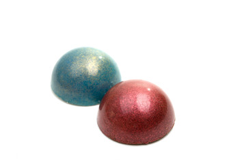 exclusive collection chocolate sweets isolated on the white