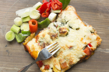 Italian gastronomy called lasagna.
