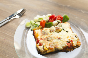Italian gastronomy called lasagna.