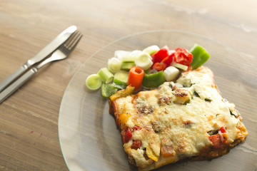 Italian gastronomy called lasagna.