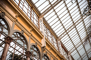 Obraz premium Industrial, abstract greenhouse in Barcelona, spain