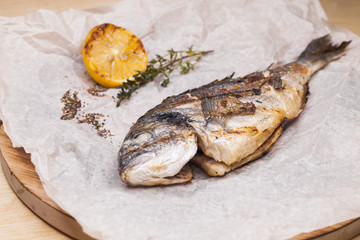 Restaurant food - whole grilled dorado