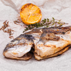 Restaurant food - whole grilled dorado