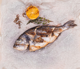 Restaurant food - whole grilled dorado