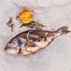 Restaurant food - whole grilled dorado