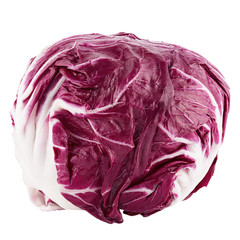 Fototapeta premium Red trevisane salad on white
