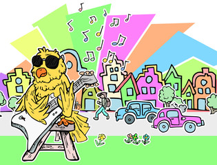 straatartiest vogel in de stad