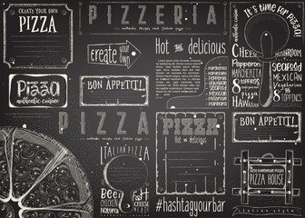 Placemat for Pizzeria - obrazy, fototapety, plakaty