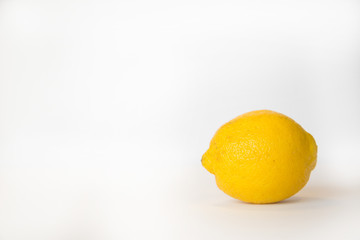 Lemon on white background.