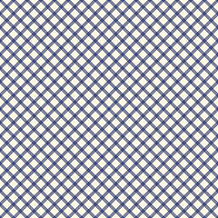 Seamless pattern with geometric ornament. Diagonal stripes grill background. Crossing lines wallpaper. Thin line grid.