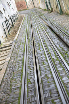 Lavra Elevador Track; Lisbon; Portugal