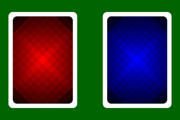 Playing Card Back Designs - diagonal lines pattern, vector set,