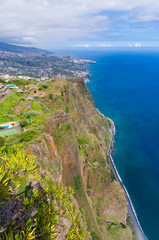 View from Cabo Girao cliff. Madeira island, Portugal.