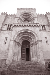 Fototapeta na wymiar Se Velha Cathedral Church, Coimbra, Portugal