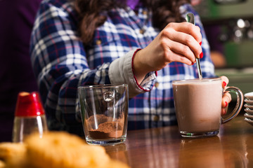 Cocoa drink cooking