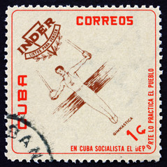 Postage stamp Cuba 1962 gymnastics