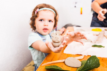 Fototapeta premium Child mades with plasticine