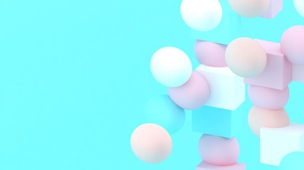 3d lines background. Abstract wallpaper. Geometric shapes. Trendy modern illustration. 3d rendering. Poster backdrop. Colorful poster backdrop. Minimal style.