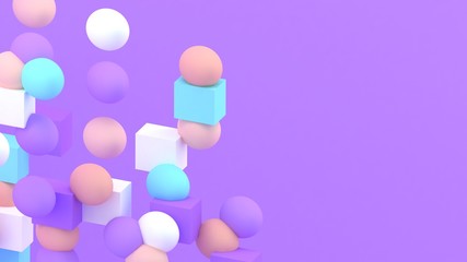 3d lines background. Abstract wallpaper. Geometric shapes. Trendy modern illustration. 3d rendering. Poster backdrop. Colorful poster backdrop. Minimal style.