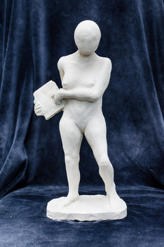 Gypsum sculpture of an unknown girl