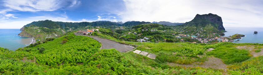 Green hills near Porto da Cruz, Madeira island - Portugal