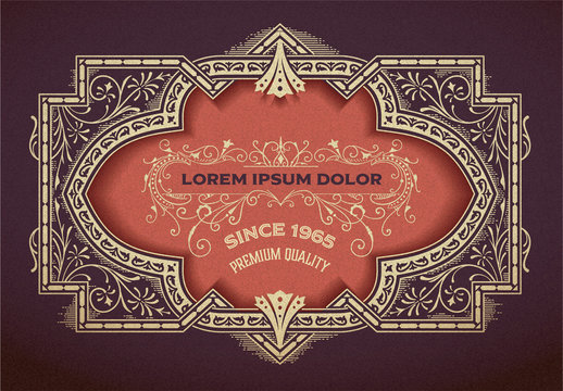 Ornate Packaging Label 1