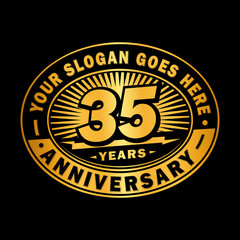 35 years anniversary design template. Vector and illustration. 35th logo.

