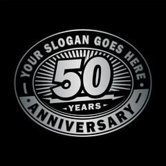 50 years anniversary design template. Vector and illustration. 50th logo.

