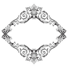 Baroque ornament decoration element.
