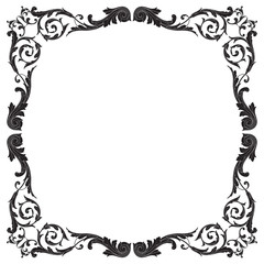 Baroque ornament decoration element.