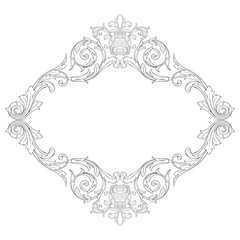 Baroque ornament decoration element.