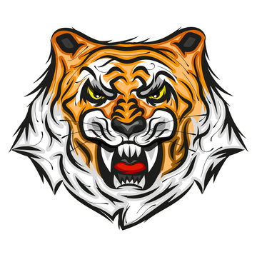 Tiger illustration print