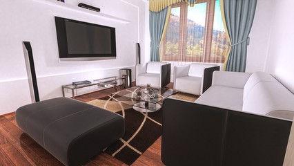 White living room 