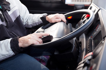 A truck driver at work