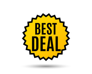 Best deal. Special offer Sale sign. Advertising Discounts symbol. Star button. Graphic design element. Vector