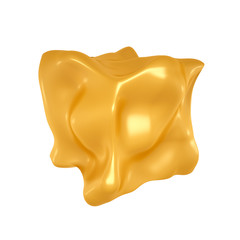 The form of caramel. 3d illustration, 3d rendering.