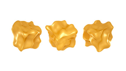 The form of caramel. 3d illustration, 3d rendering.