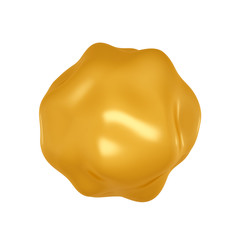 The form of caramel. 3d illustration, 3d rendering.